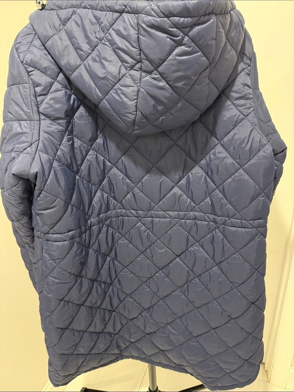 Weatherproof Navy Diamond-Quilt Hooded Puffer Coat - Picture 12 of 15